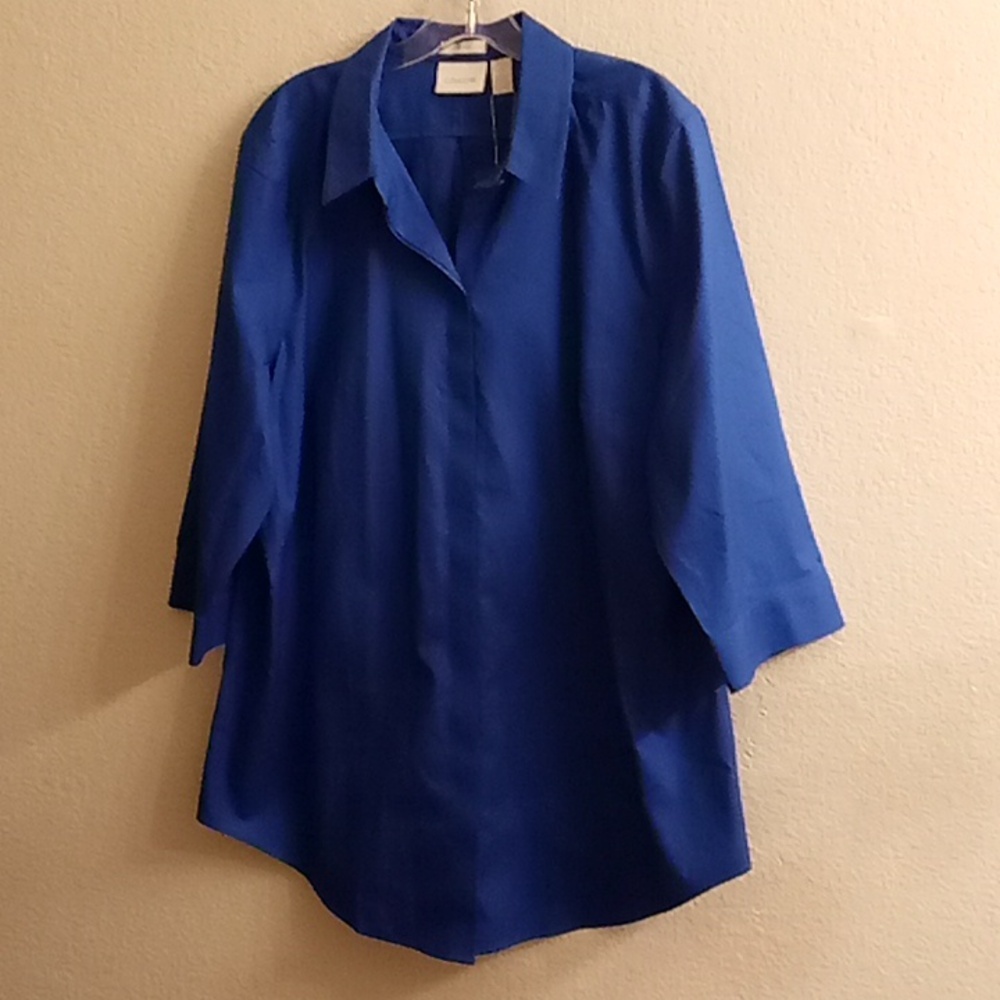 Chico's Royal Blue Tunic Shirt